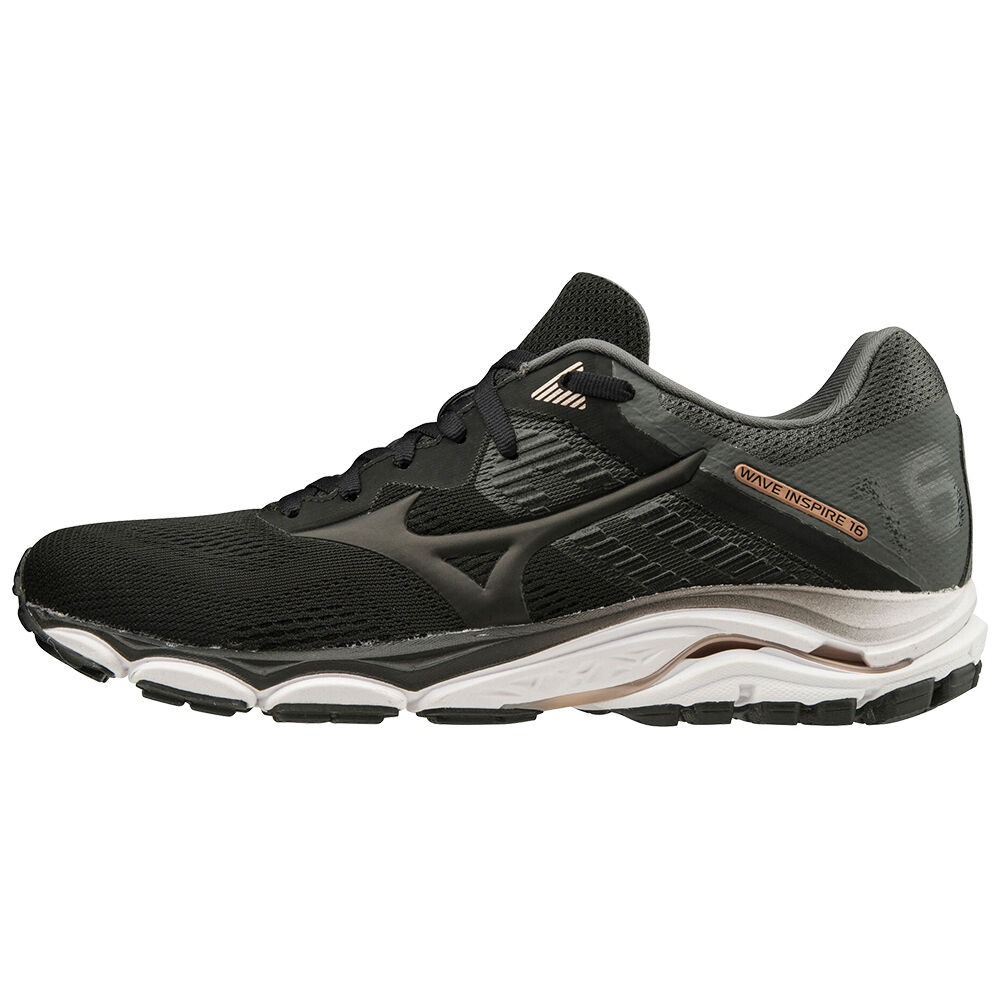 Scarpe Running Mizuno Wave Inspire 16 Donna - Nere/Grigie - 61970-MLKC